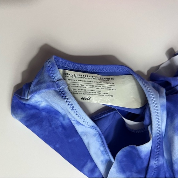 Aerie • NWT Blue Tie-Dye Cheekiest Ruffle Women's Swim Bottom - Picture 6 of 8